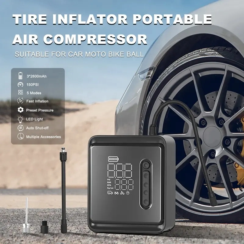 Mini Car Tyre Air Compressor Portable Tyre Pump Electric Air Extractor