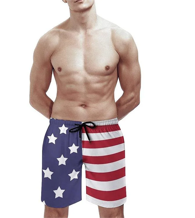 American Style 3D Printing Sublimation Polyester Shorts for Men