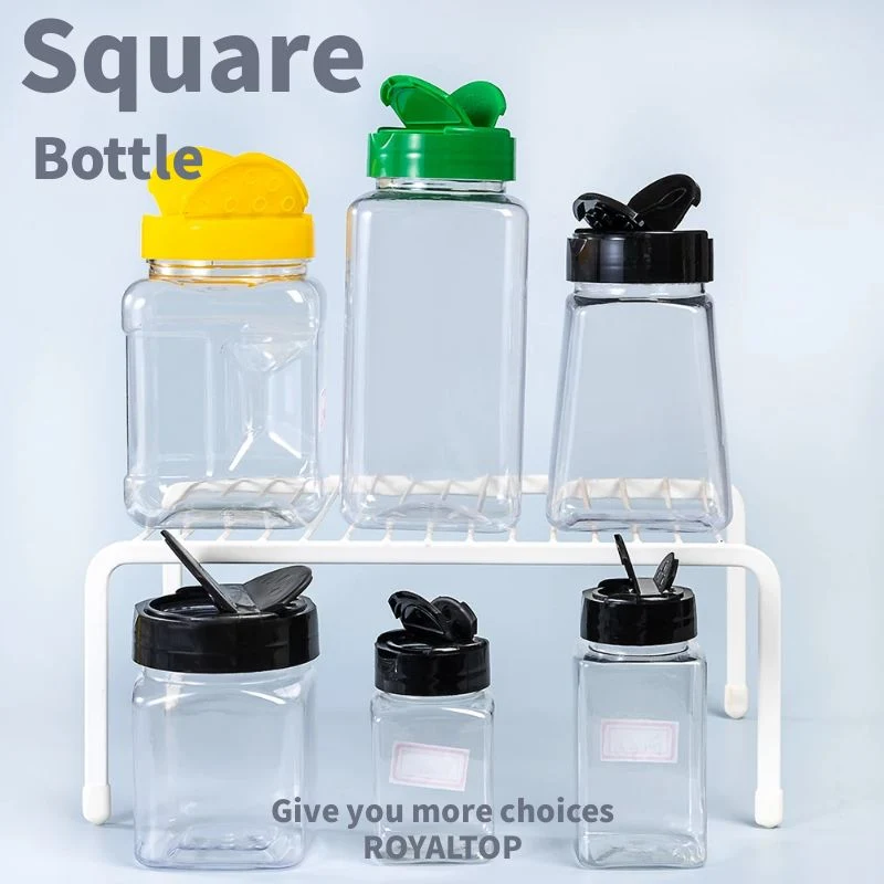 China Supplier Spice Bottle Salt and Pepper Container Plastic Spice Bottle with Shaker Lid