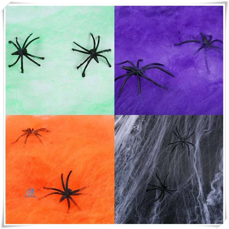 Halloween Stretchable Polyester Multicolor Spider Web Party Decoration