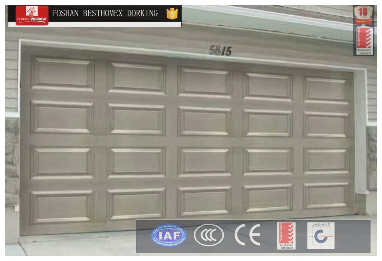 Aluminium Automatic Sectional Garage Door