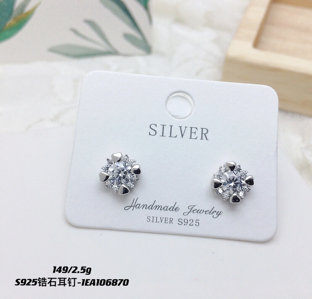 OEM Dem Custom Fashion Wholesale/Supplier 925 Fine Silver Jewellery Solitary Lady Pearl Earring New Ladies Gift Classic Design Pave Zirconia Shine Favorit Party Jewelry