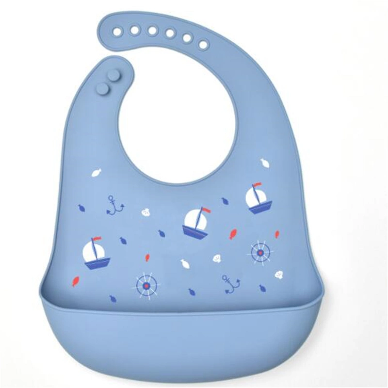 Custom Eco-Friendly Comfortable High-Grade Silicone Baby Bibs