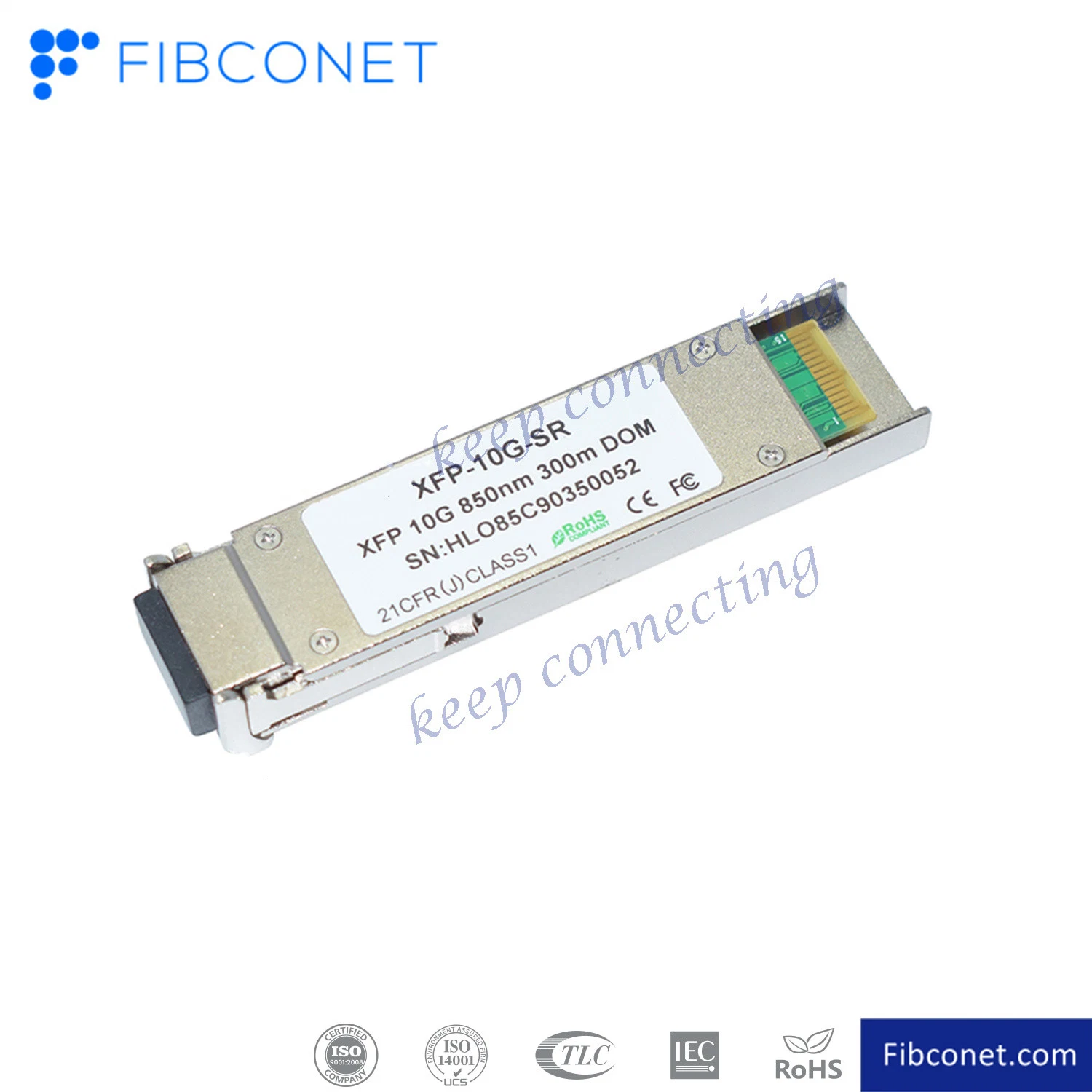 Compatible Alcatel Módulo de fibra óptica LC Duplex de 850nm de 10G XFP el Transceptor SR 300 m.