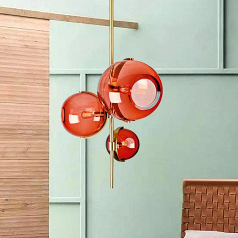 Lámpara colgante Nórdica Diseño Postmodern luces Colgante de vidrio Rojo (WH-GP-169)