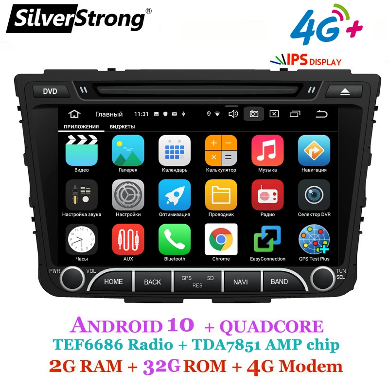 Silverstrong 2GB 32GB, Creta Android10, Octactore Navi, para Hyundai IX25, DSP, NXP6686 Radio FM RDS, 7851 AMP, GPS WiFi