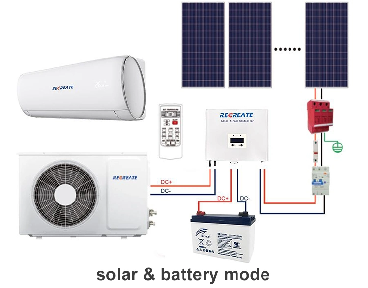 Split Air Conditioner Solar DC 18000BTU Solar AC System