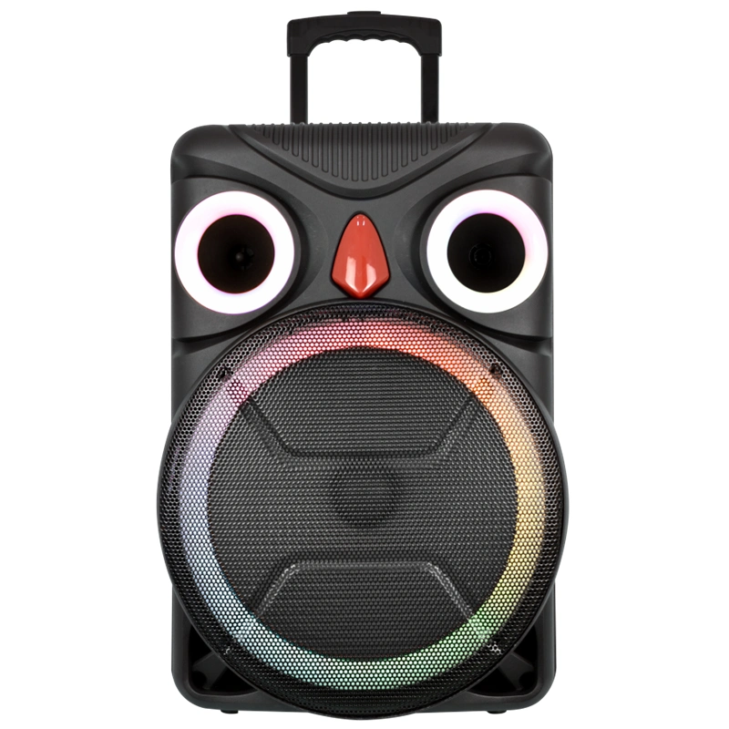 Professional Public Address Stage Live Powerful Karaoke 15 Inch Owl Animal Trolley Active Audio Loudspeaker