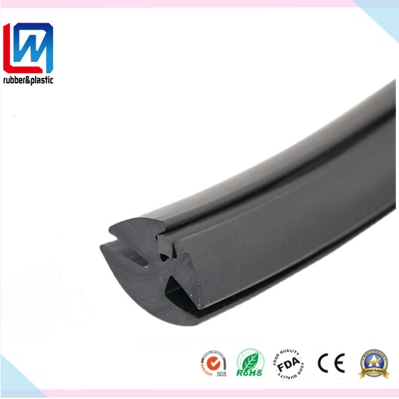 Black Hollow EPDM Plastic EPDM Rubber Seal Strip for Auto