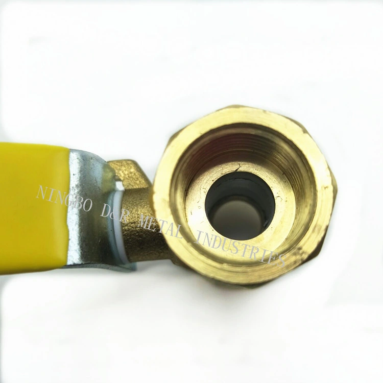 Iron Handle Gold Yellow Color Ball Valve Brass Valve Ball