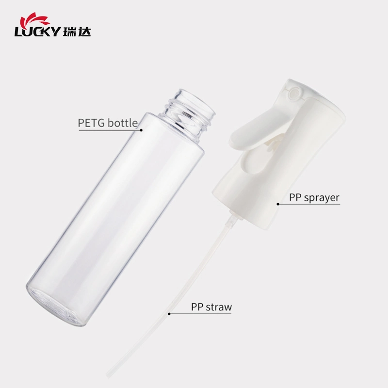 Newly Design 50ml 80ml Reusable All Plastic Fine Mist Spray Bottle for Travel Packing Personal Care