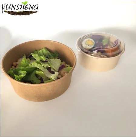 Disposable Kraft Cardboard Brown Bamboo Pulp Paper Soup Bowls