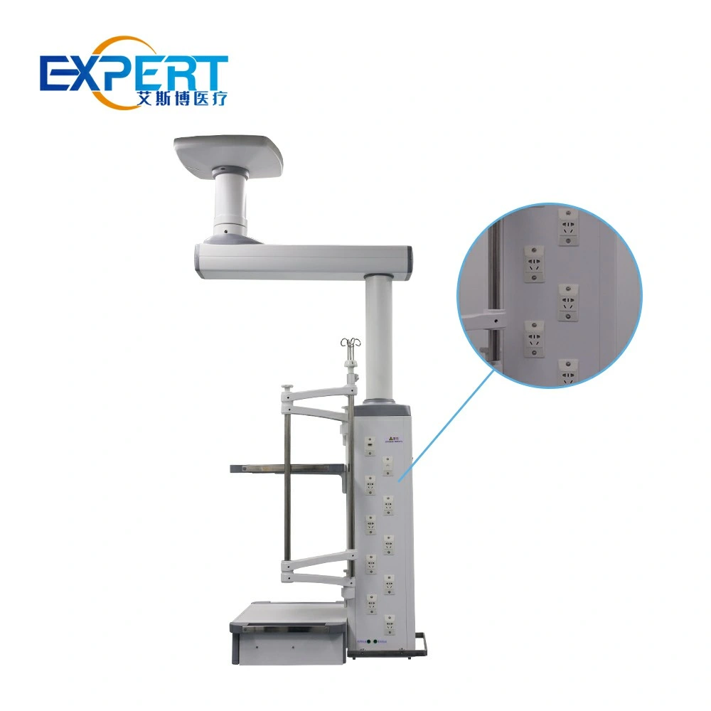 Gaz médical de l'équipement de l'hôpital chirurgical bras double poignée de commande ICU Salle Pendentif montés au plafond avec sortie de gaz