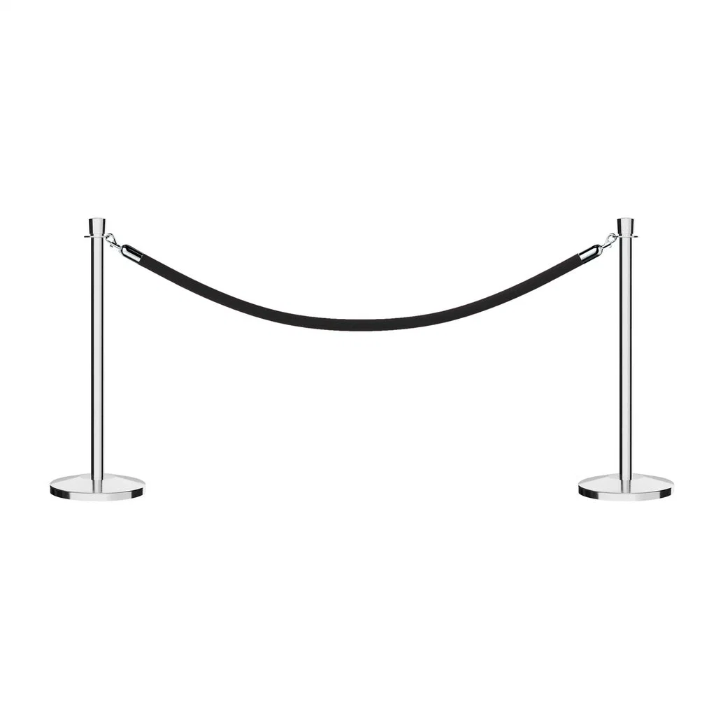 Crowd Control Barrier Airport Hotel Red Velvet Twist Rope Stanchion