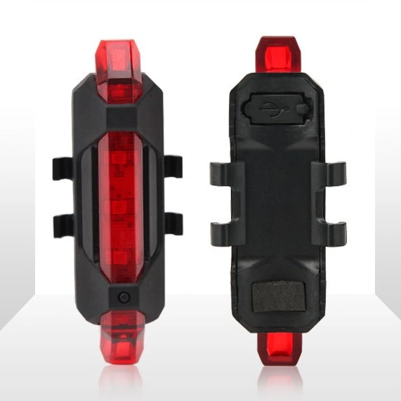 Ipx-4 Waterproof 15 Lumen USB Rechargeable Bike Rear Light with 4 Mode