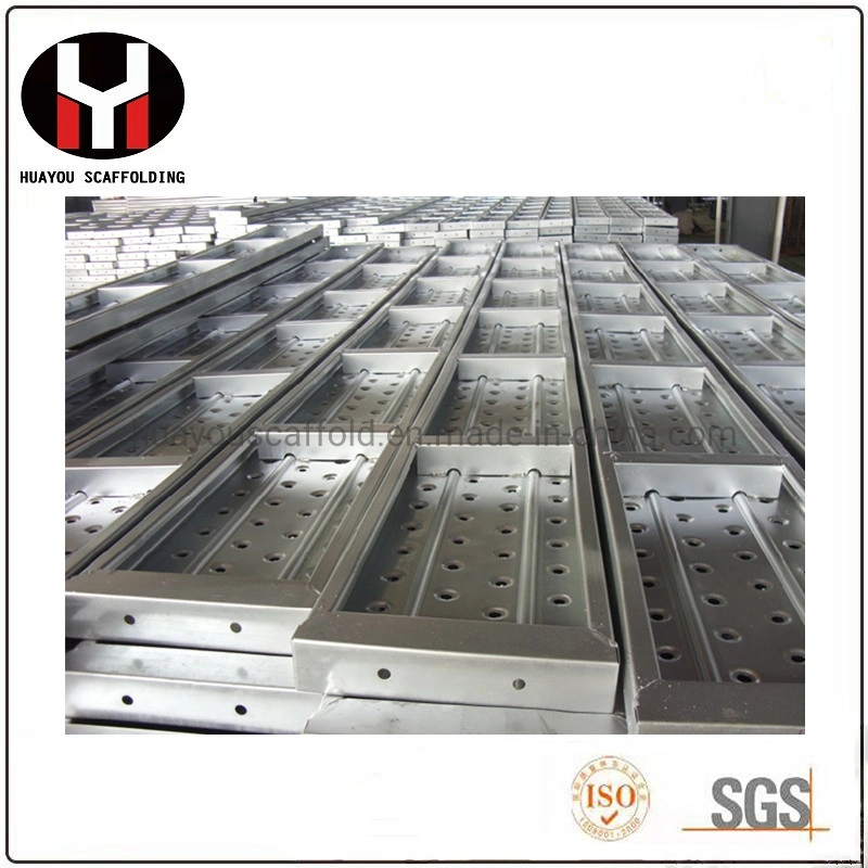 بناء المواد السقالات من الألواح الفولاذية من المنصة المعدنية من Plancing Steel Board مع HDG جارٍ الإنهاء