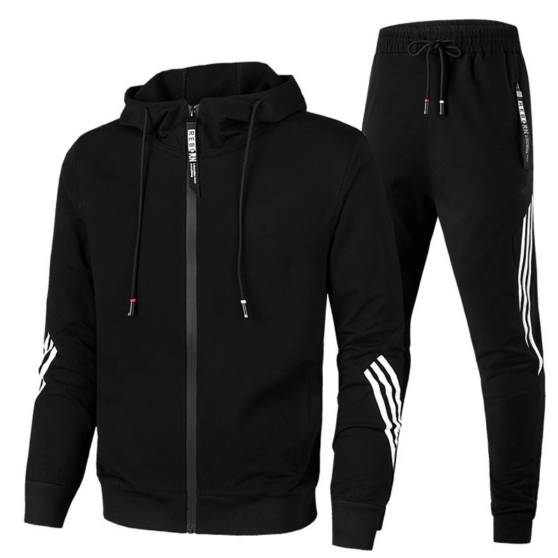 Men's Casual Hooded Sportswear Two-Piece Pure Cotton Running Sportswear