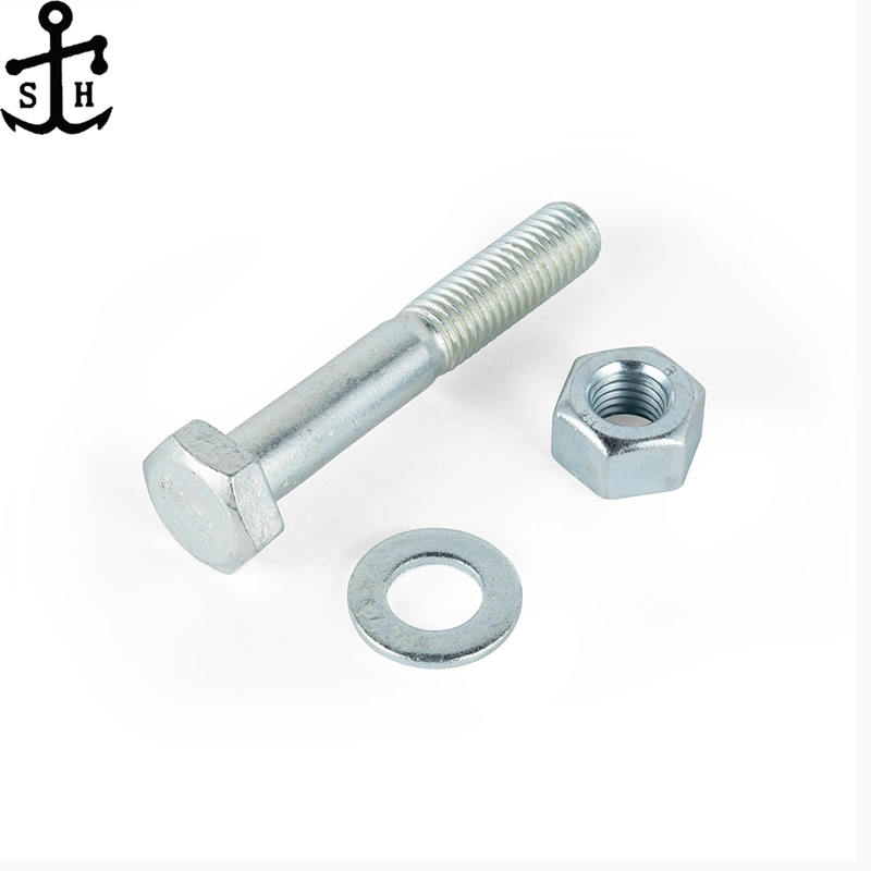 Factory Customized ASME/ANSI B18.5 307A 307b Unc Unf Zinc Plated Hexagon Bolt and Nuts and Washers Made in China