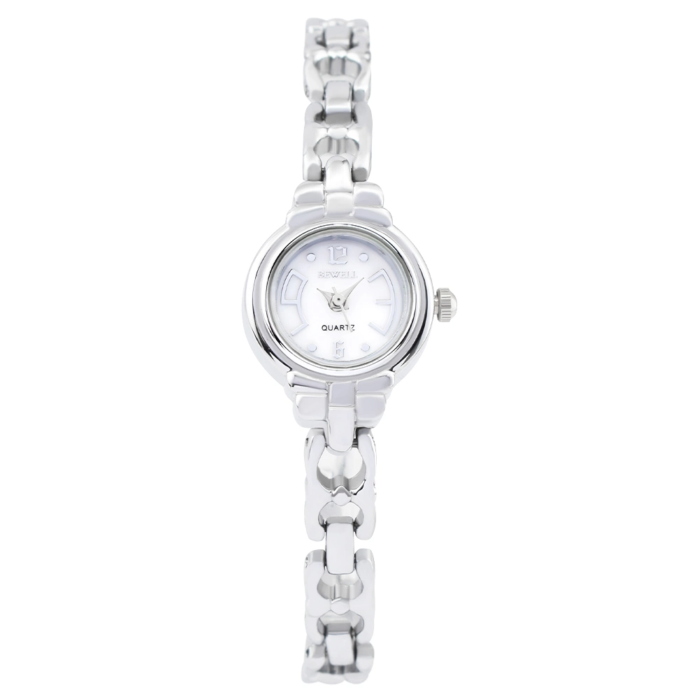 Bewell Fashion Elegant Gift Mop Dial Stainless Steel Case&Band Women Wrist Quartz Watch&Bracelet Set