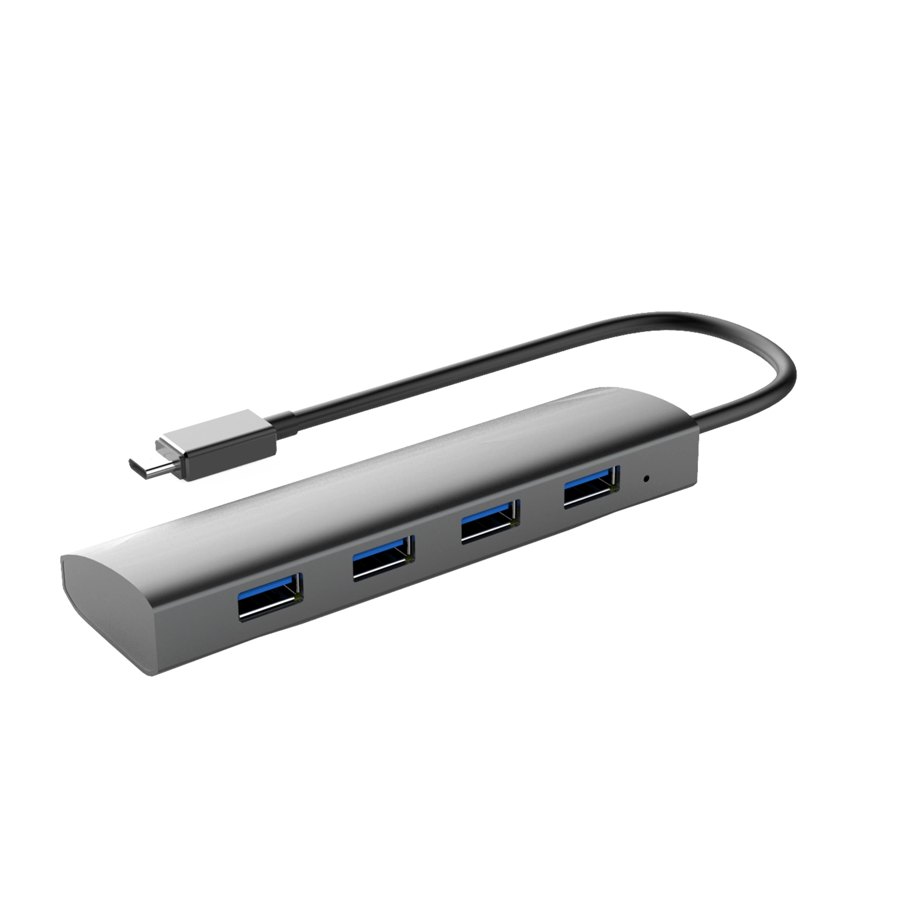 4 Popular em 1 USB A para USB3.0 Hub com material de alumínio Carroçaria