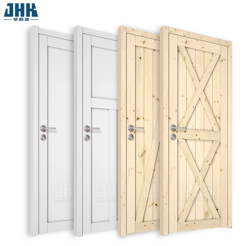 Hot Sale Jhk- FSC Certificate Veneer Shaker Solid Wooden Interior Door