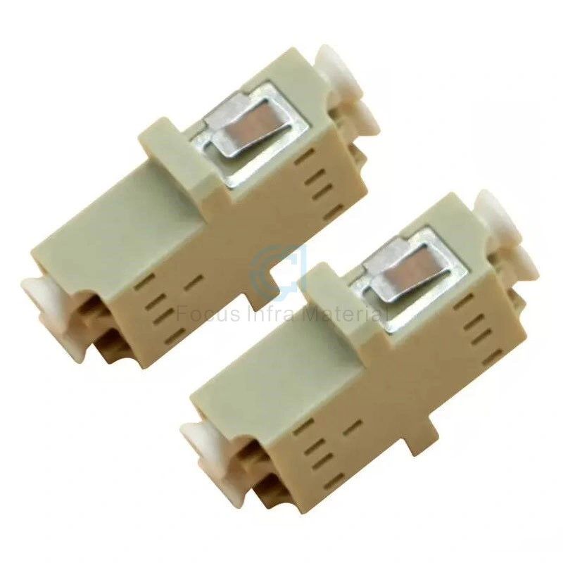 LC PC Multi Mode Duplex Fiber Optic No Ear with Flange Connector Adapter Telecomnunication Accessories