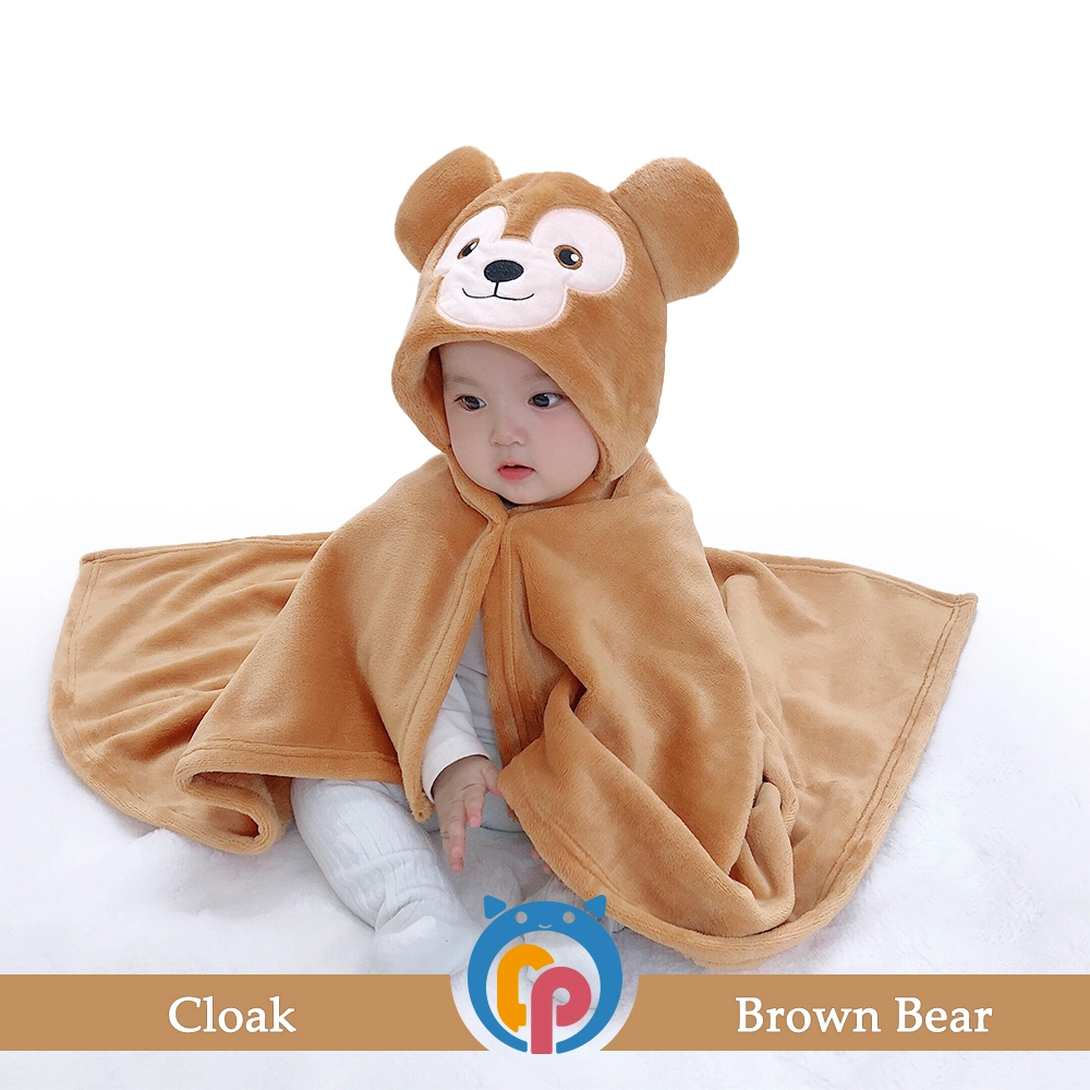 Wholesale/Supplier Free Sample Animal Bear Baby Blanket with Hooded for Four Seasons