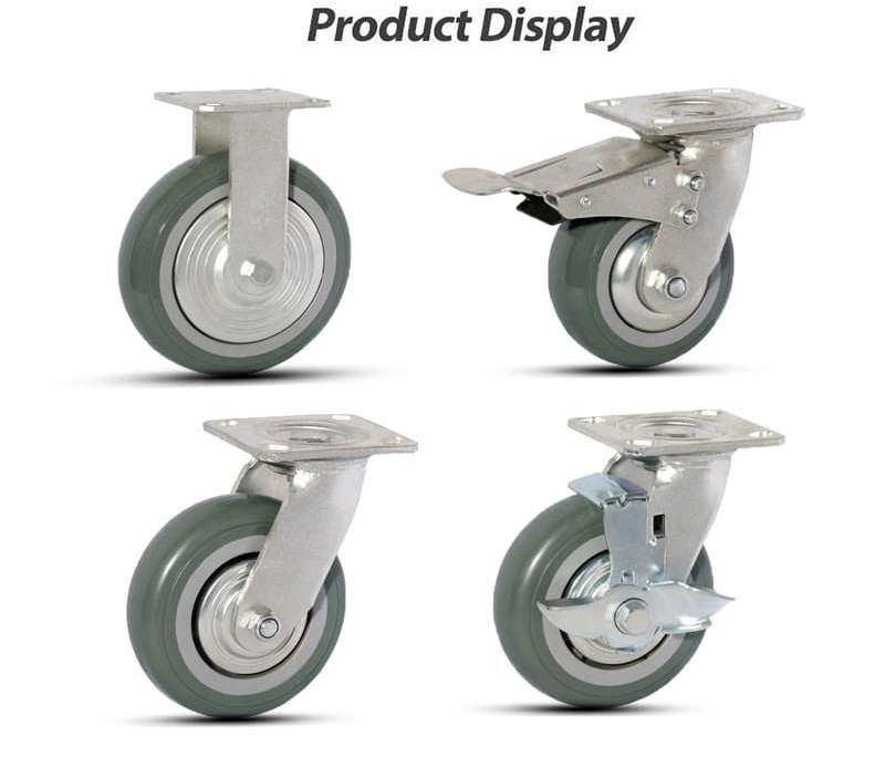 6 Inch 8 Inch Silent Arcuate High Elastic Rigid Casters