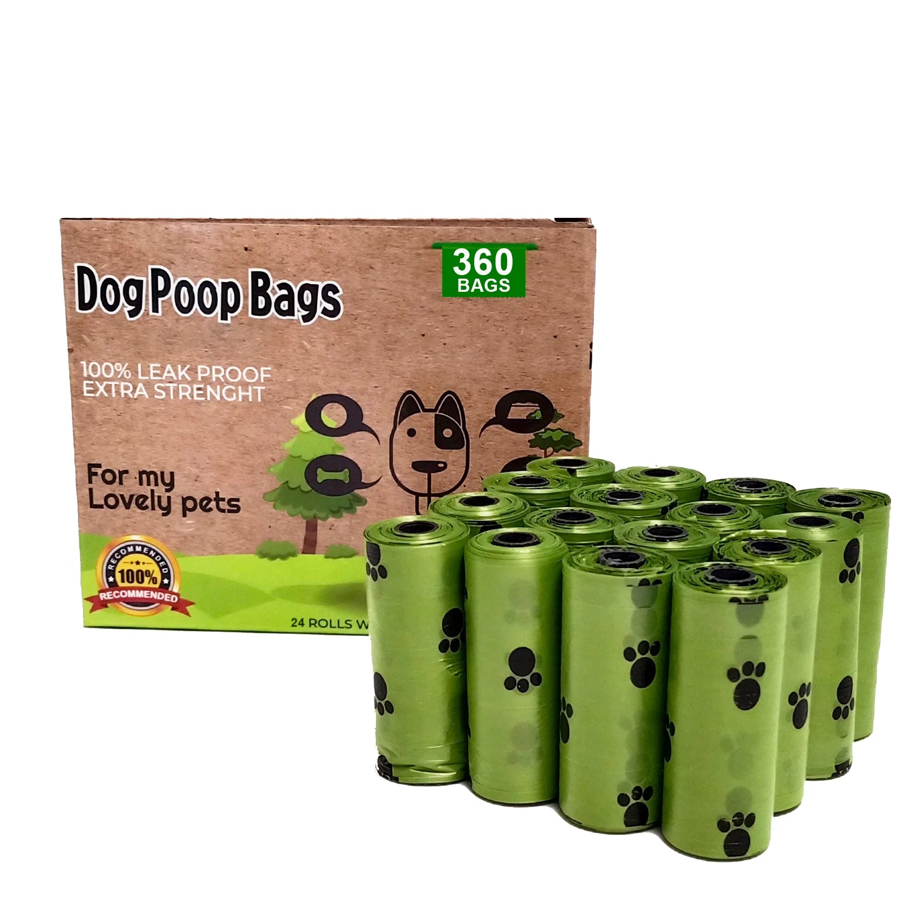 Dog Poop Bags Dispenser Refill Rolls