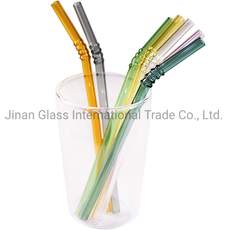 Clear Reusable Glass Drinking Straw Cleaning Brush Wedding Birthday Party Drink Straws Dribking Glass Pipette