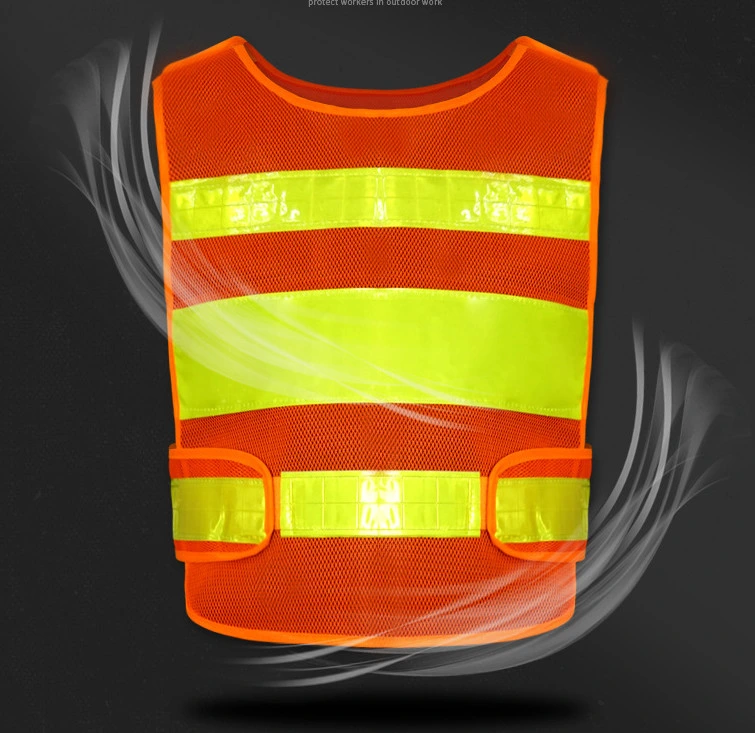 Administración de Carreteras transpirable duradera fluorescente chaleco reflectante para adultos