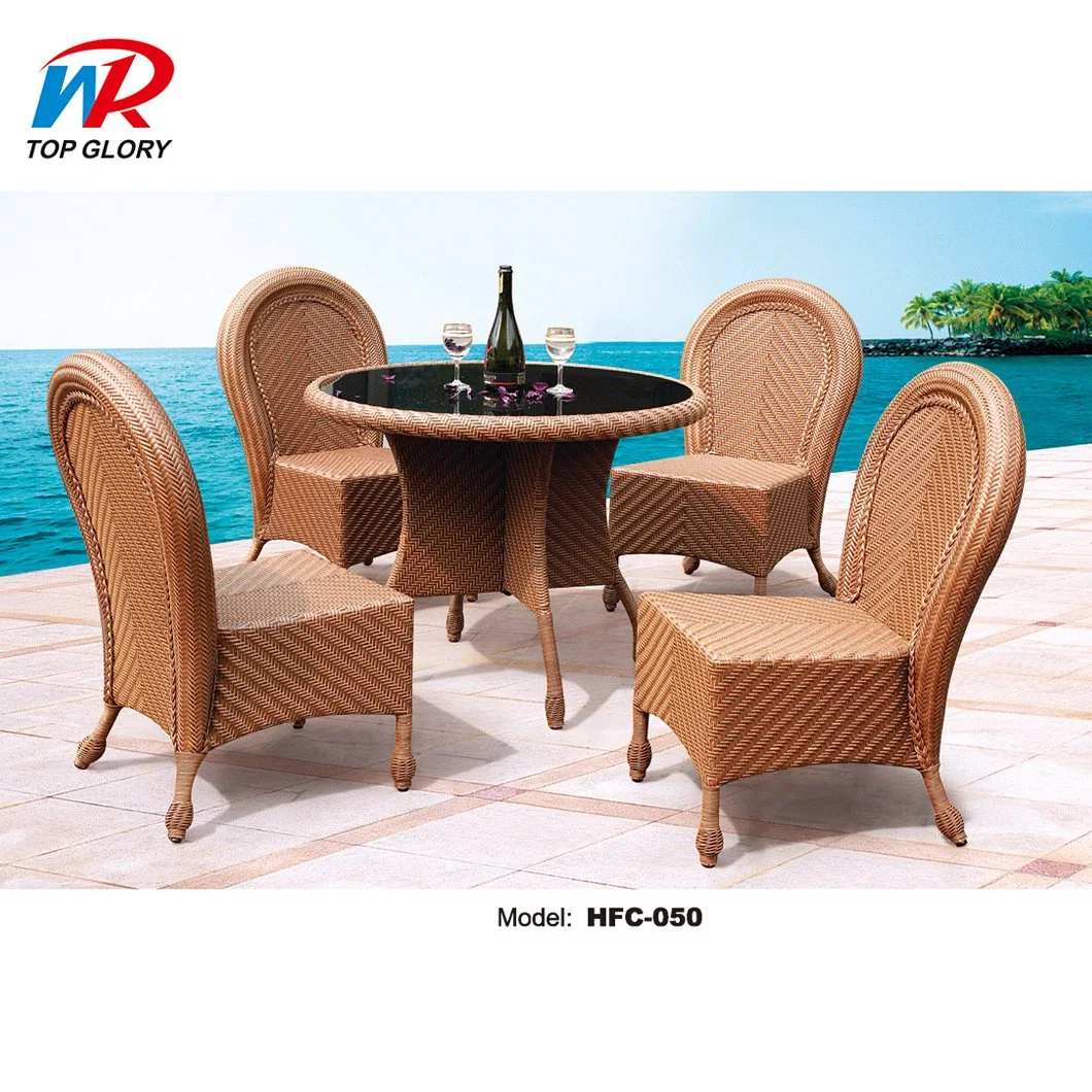 Patio Leisure Garden Outdoor Modern Rattan Dining Table Chair Furniture Wine Table (TG-1272)