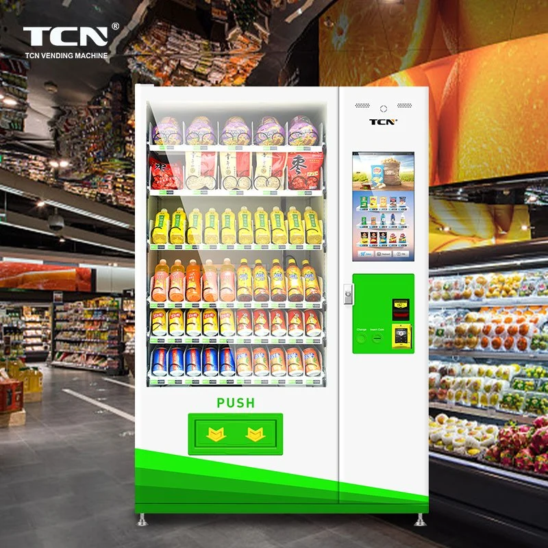 Tcn 22inch Advertising Screen Drink&amp; Snack Vending Machine Remote Control System