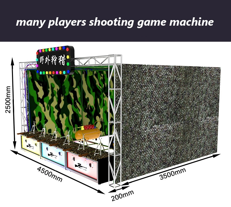 Outdoor Amusement Machine 3D Simulator Gallery Gun Target Shooting Game Machine