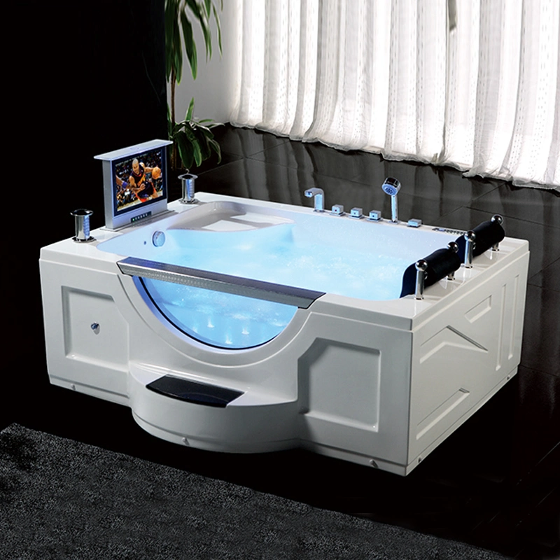 Factory Price Deluxe Design with TV Massage Jets Bathtub Whirlpool