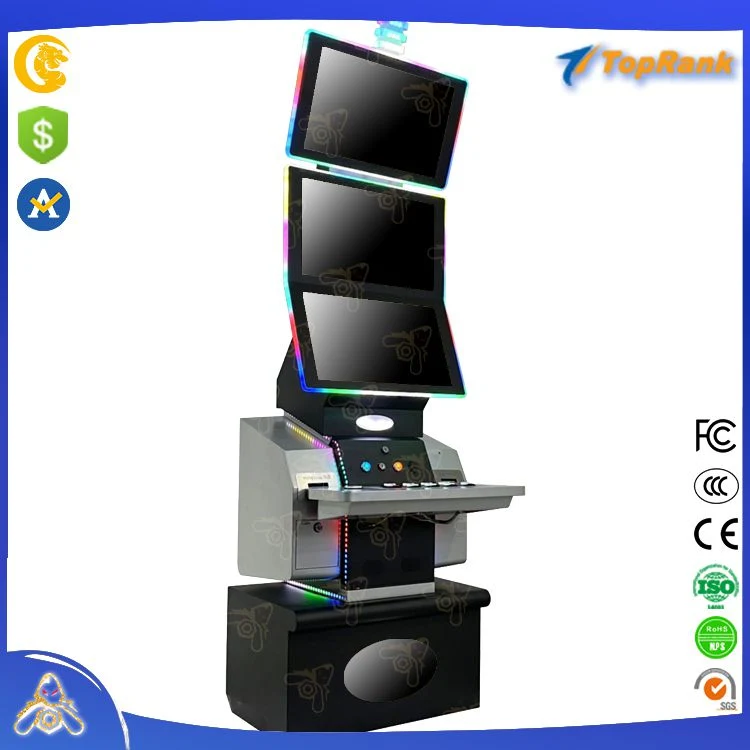 Newest High Profit 43 Inch Curved Touch Screen Arcade Cabinet Skill Game Casino Cash Gambling Slot Machine Multi Game Amusement Jinse Dao Multi 4 in 1