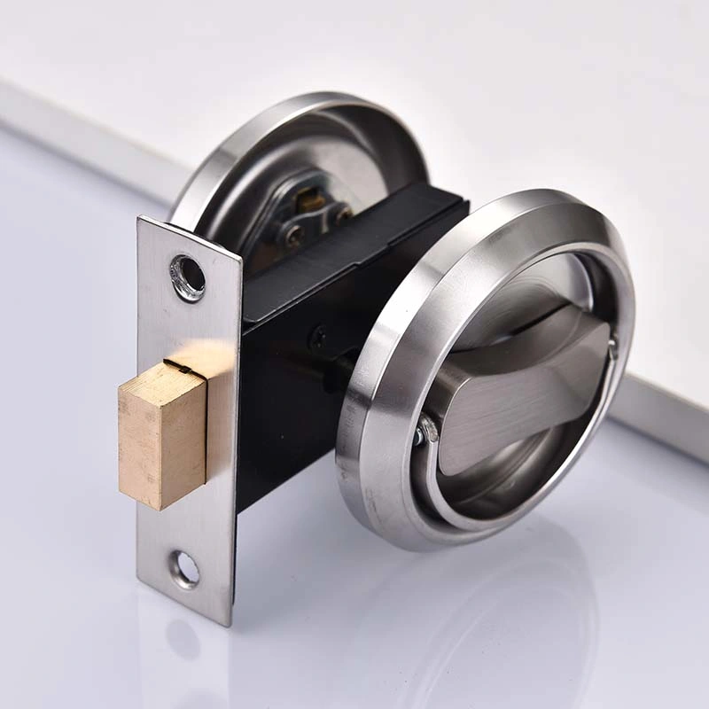 Modern Stainless Steel Door Accessories Invisible Door Lock for Bathroom Balcony