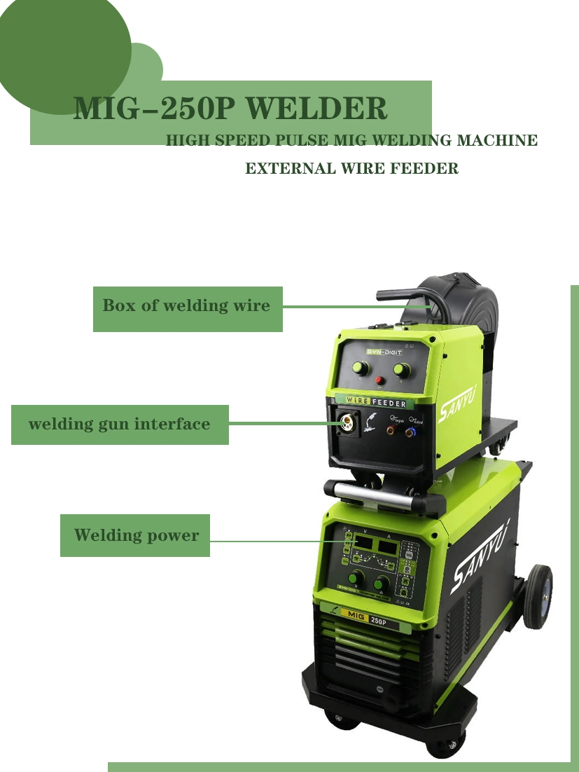 MIG-250p Welding Machine MIG Welders with Pulse Inside Wire Feeder