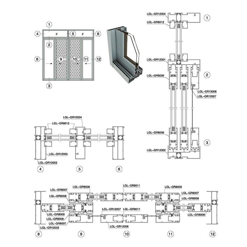 Startseite Dämmstoff Thermal Break Schiebefenster Aluminium Profil Isoliertes Schiebefenster Fensterrahmen