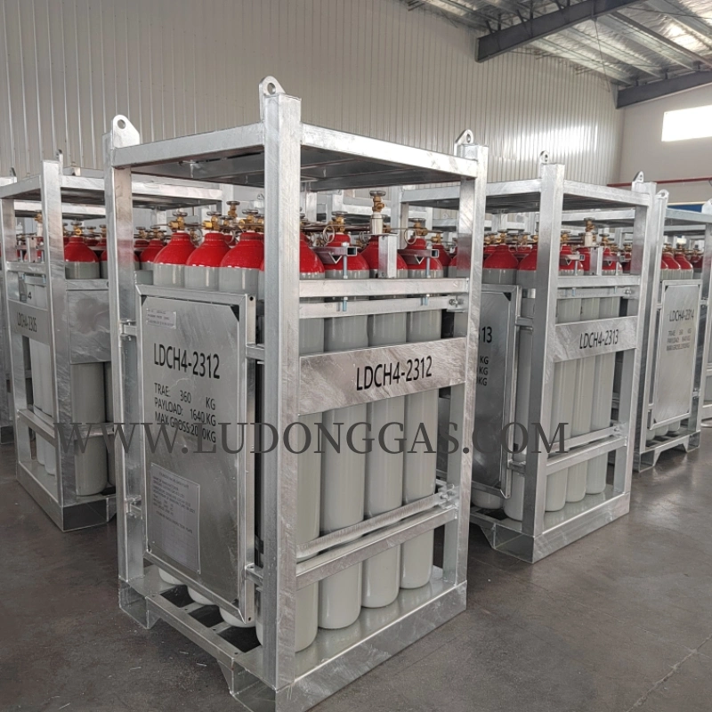 99.999% High Purity CH4 Gas / Methane Gas Filling in 50L Cylinder Quads