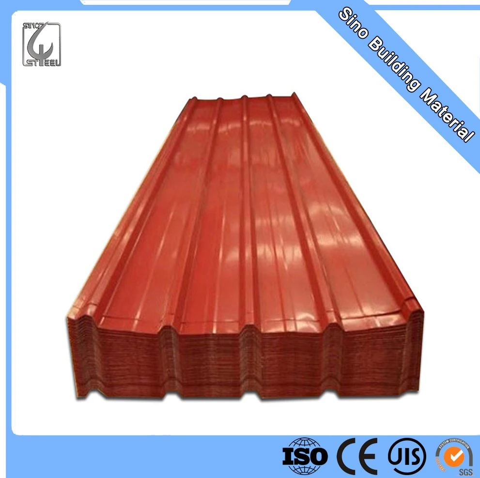 Comercial Venta caliente Dx51d Z100 Color recubiertos de materiales de construcción de techos de cartón ondulado Precio de la hoja de Especificaciones Fabricado en China con una buena calidad