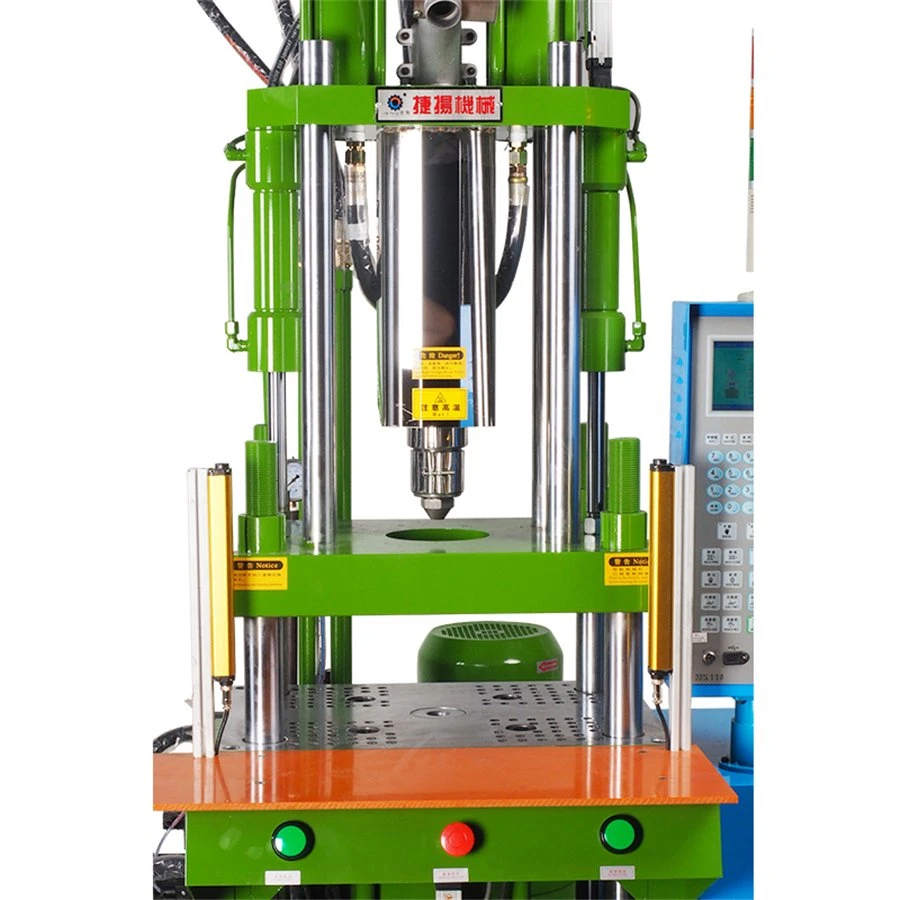 Máquina de moldagem por injeção de plástico vertical para fabricação de plugue de energia DC AC.