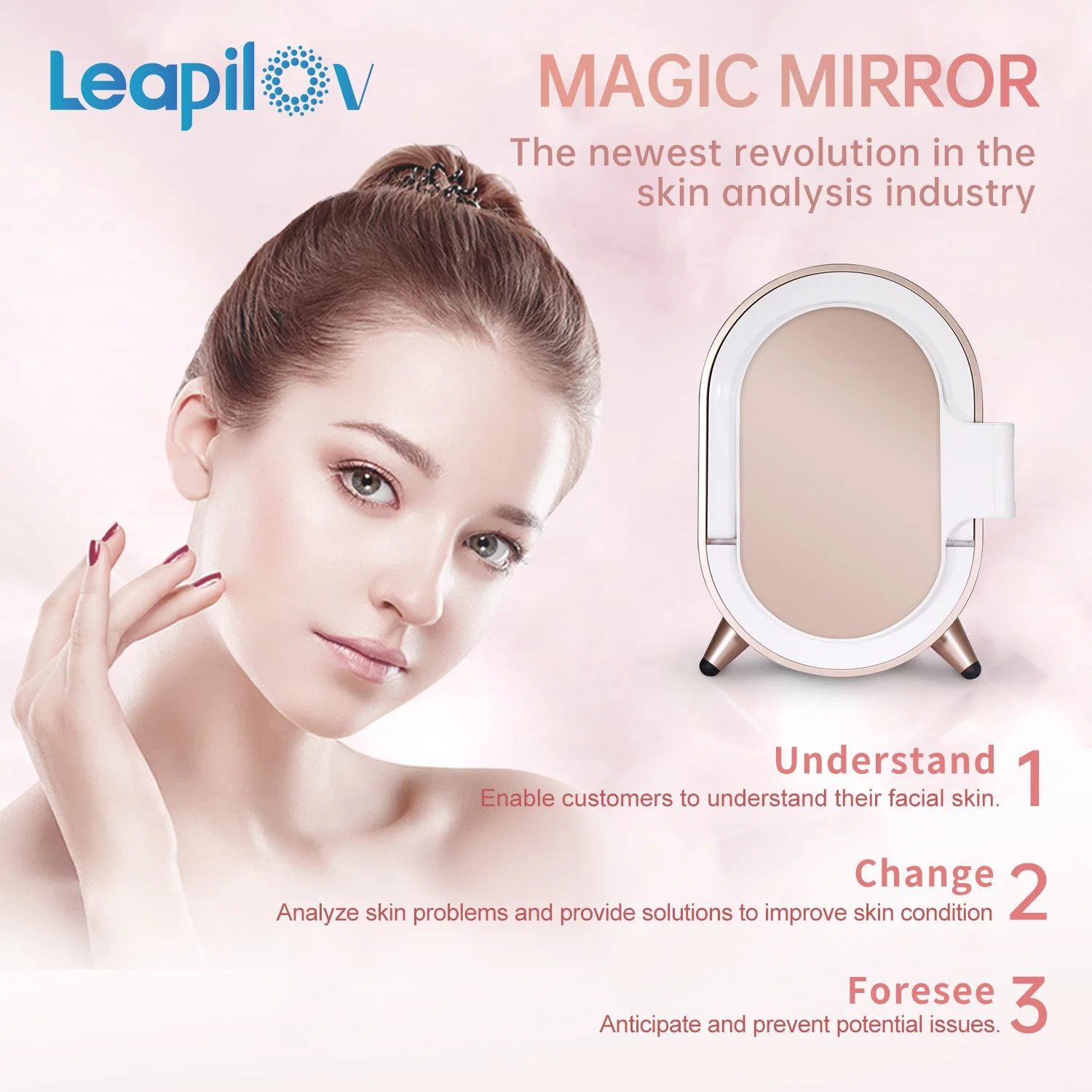 Espelho Mágico Analisador de Pele análise de pigmentação da pele equipamento beleza facial de análise de rugas
