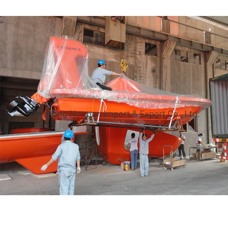 China Hot Sale Marine Rescue Boat para rescate, 6,18m Fiberglass LifeBoat