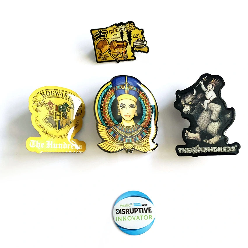 Vente en gros tige de lapin en tinplate brillante plaquée tige en émail promotion métal Badge en étain