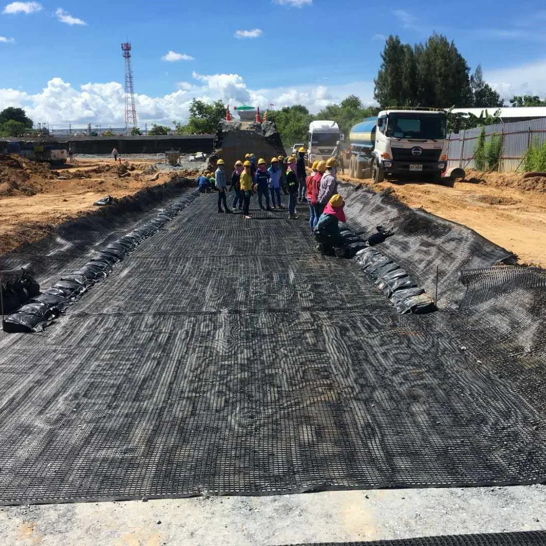 Pet Polyester Geogrid Used for Road/ Bridge Construction Combigrid Nonwoven Geotextile Composite Polypropylene PP/HDPE Biaxial Geogrid