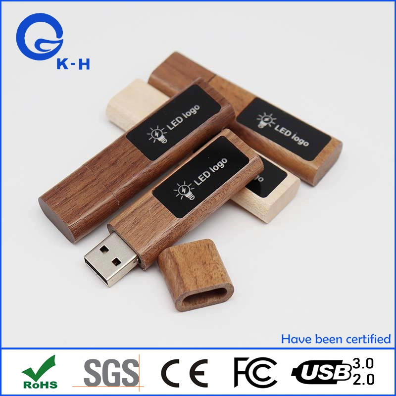 USB 3.0 avec logo LED lumineux personnalisé Stockage flash USB 16 Go