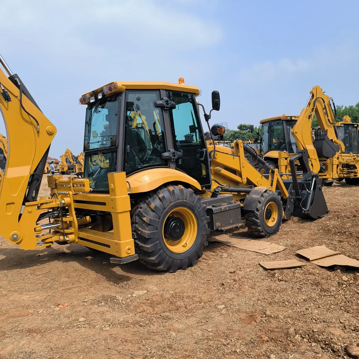 Esia EU Ru Yn886h No1 Daiyue Jiuxin China Yn886 Wz30-25 Backhoe Loader 2 Wheel Drive New Cabin Backhoe Wheel Loader