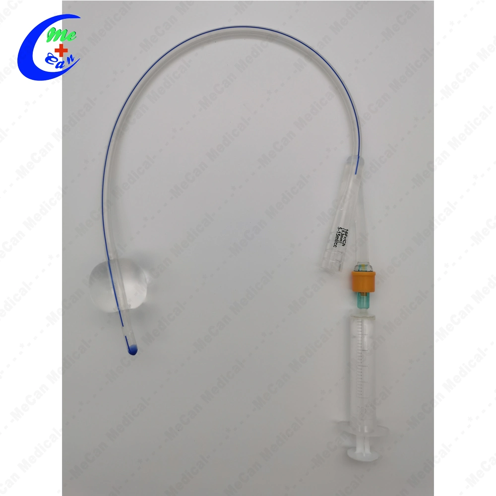 Venta caliente Silicio 16 Fr orina recubiertos de silicona 10 cm sonda de Foley