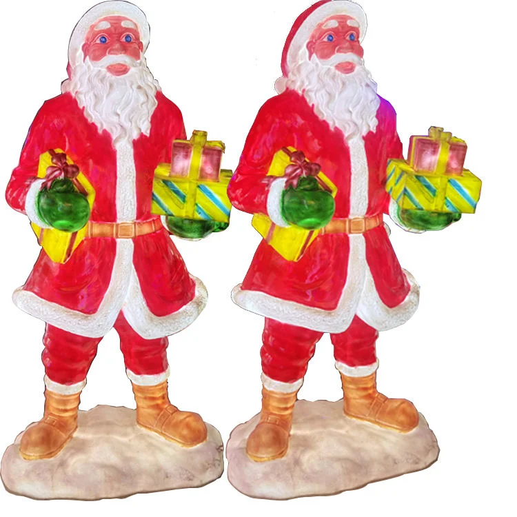 Outdoor LED Christmas Lights Outdoor Waterproof Holiday Lighting Fiberglass Statue